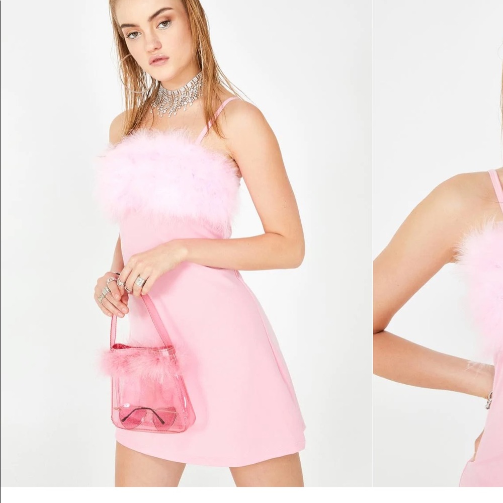 Brand new pink cocktails dress Dollskill